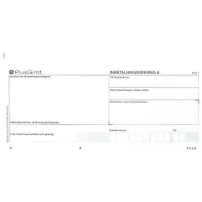 Standardblankett Laser Plusgiro, 250/kt