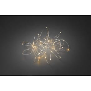 Ljusslinga 50 amber LED 4,9m silver