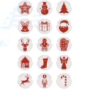 Weihnachtsetiketten Avery Zweckform Season Motive Glossy, rot, 15