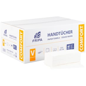 Falthandtuch FRIPA Comfort, 2-lagig, 3200 St., hochweiß