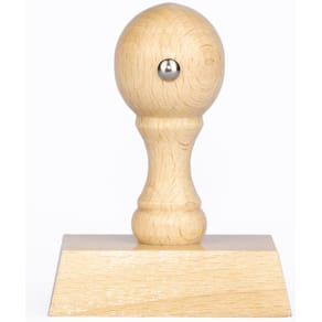 Holzstempel AMOS individuell, 6x5 cm, 30 cm² Fläche
