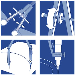 Schnellverstellzirkel STAEDTLER Mars Comfort, 170 mm, blau/silber