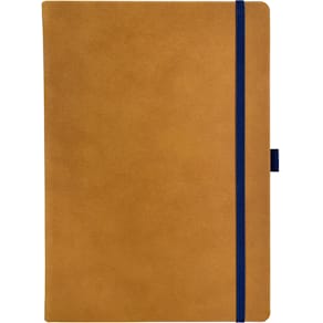 Notizbuch DENKZETTEL, A5, kariert, cognac