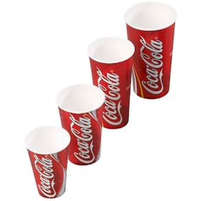 Papkrus 0,5 l rød/hvid Coca‑Cola 22oz, 1000 stk
