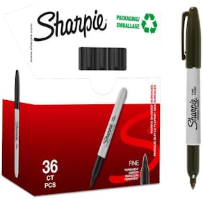 Märkpenna SHARPIE F svart 32+4/fp