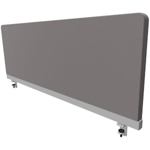 Trennwand OKA DeskTOP Akustik, grau, 140x48 cm, Alusilber