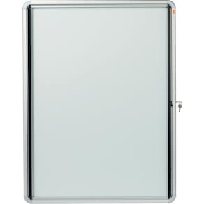 Buitenvitrine Nobo Premium Plus, draaideur met slot, magnetisch