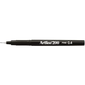Fineliner Artline 200 Fine 0.4 sort