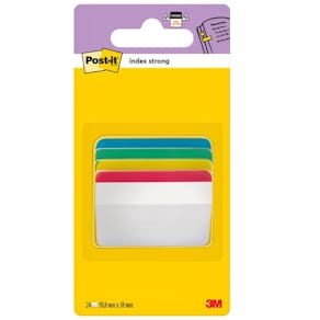 Index POST-IT stark 38x51v b/g/r/g 24/f