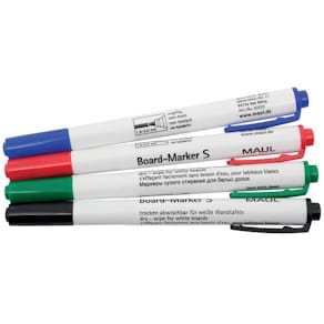 Whiteboardmarker MAUL Finepoint, farbig sortiert, 4er-Set