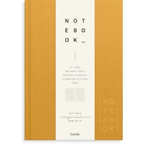 Ant.bok BURDE A5 textil linj senapsgul