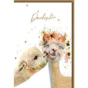 Dankeskarte, geprägt, mit Umschlag, bunt