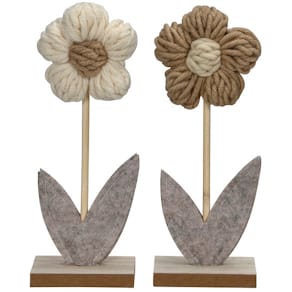 Deko Blüte Noname, sortiert, Polyester, 2 Modelle