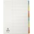Tabbladen Q-CONNECT, A4, karton, 11-gaats, 10 tabs, assorti