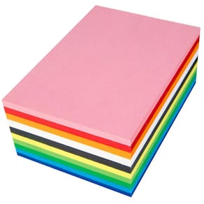 Gladkartong A5 mix färger 180g 250/fp