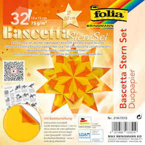 Bastelset Folia Bascetta-Stern, gelb/orange