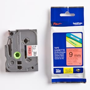 Märkband Brother TZe421, svart/röd, 9mm