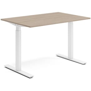Skrivbord el 120x80 cm Vit ask/Vit