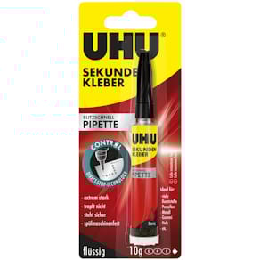 Sekundenkleber UHU blitzschnell Pipette, 10 g