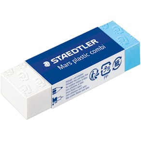 Radierer STAEDTLER Mars plastic combi, weiß/blau