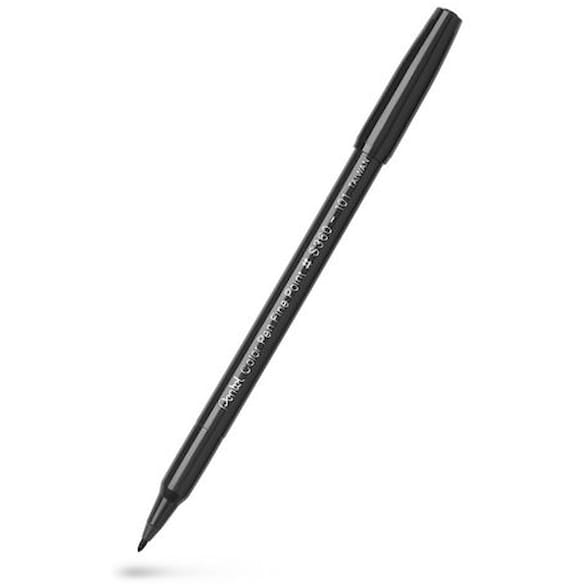 Fiberpenn PENTEL S360-101 Color Pen sort