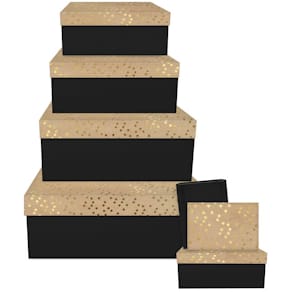 Geschenkkarton BY NATURE Sternchen, gold (Weihnachten)