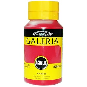Akrylfarge Galeria 500ml mørkerød