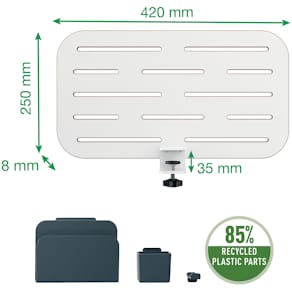 Pegboard LEITZ skrivbord underk. 42x25cm