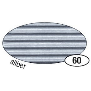 Wellpappe Folia, silber, 50 x 70 cm