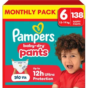 Blöja PAMPERS Baby Dry S6 13-19kg 138/fp