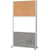 Scheidingswand Maul Connecto, 1 x whiteboard, 1 x kurk, donkergr,
