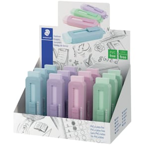 Radierer STAEDTLER, in Schiebehülle, pastell sortiert