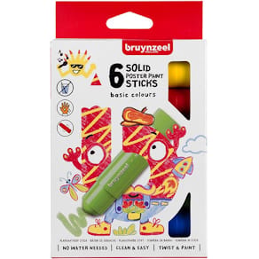 Plakkaatverf sticks Bruynzeel Kids, pak van 6 stuks