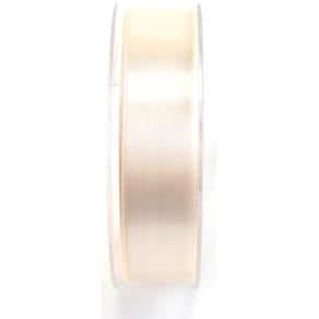 Doppelsatinband GOLDINA, 25 mm x 25 m, creme