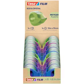 Handabroller tesa Eco & Crystal, inkl. 1 RL, sortiert
