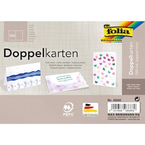 Briefkarte Folia A6 hoch, 100 Stück, weiß