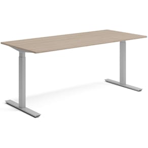 Skrivbord el 180x80 cm Vit ask/Silver