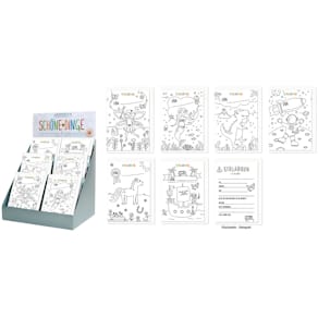 Einladungskarten KOMMA³, 6 Motive sortiert, 24 Karten mit Umschlä