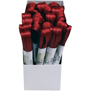 Doppelsatinband Goldina, 3 mm x 3 m, dunkelrot