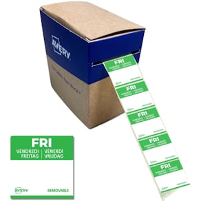 Etiketten Avery voedselcodering HACCP, vrijdag, ft 25 x 25 mm