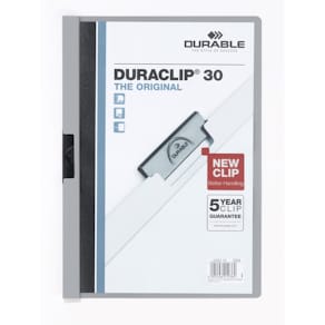 Klemmmappe Durable Duraclip Original 30, A4, grau