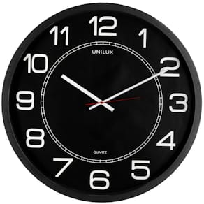 Wanduhr UNILUX, Ø57,5 cm, schwarz