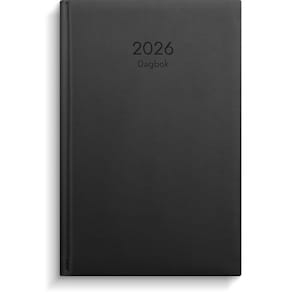 Dagbok 2026 konstläder svart
