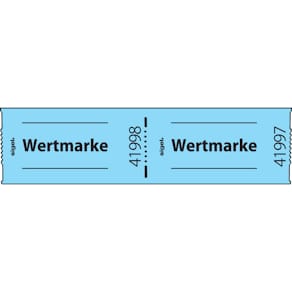 Gutscheinmarken Sigel, 500 St./Rolle, blau