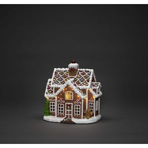 Dekoration Pepparkakshus LED 25x27cm