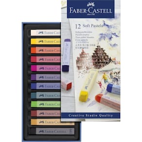Torrastellkrita Faber Castell mjuk 12