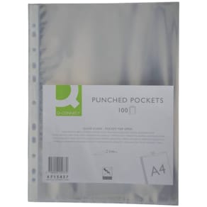 Prospekthülle Q-CONNECT KF15437, A4, 100 Stück, glasklar, glatt