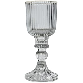 Windlicht Noname Glas, klar/gold, auf Fuß