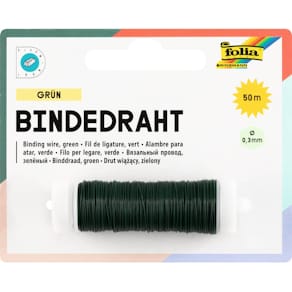 Basteldraht Folia Bindedraht, grün