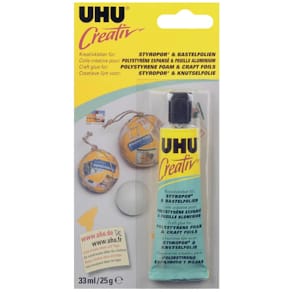 Spezialkleber UHU Creativ Styropor® & Bastelfolien, 33 ml Blister